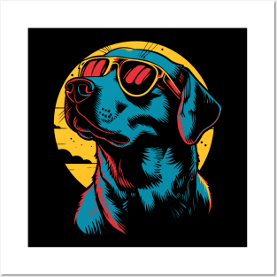 Dog wearing sunglasses Posters and Art